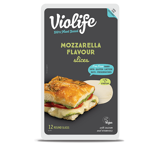 Violife Mozzarella flavour slices round